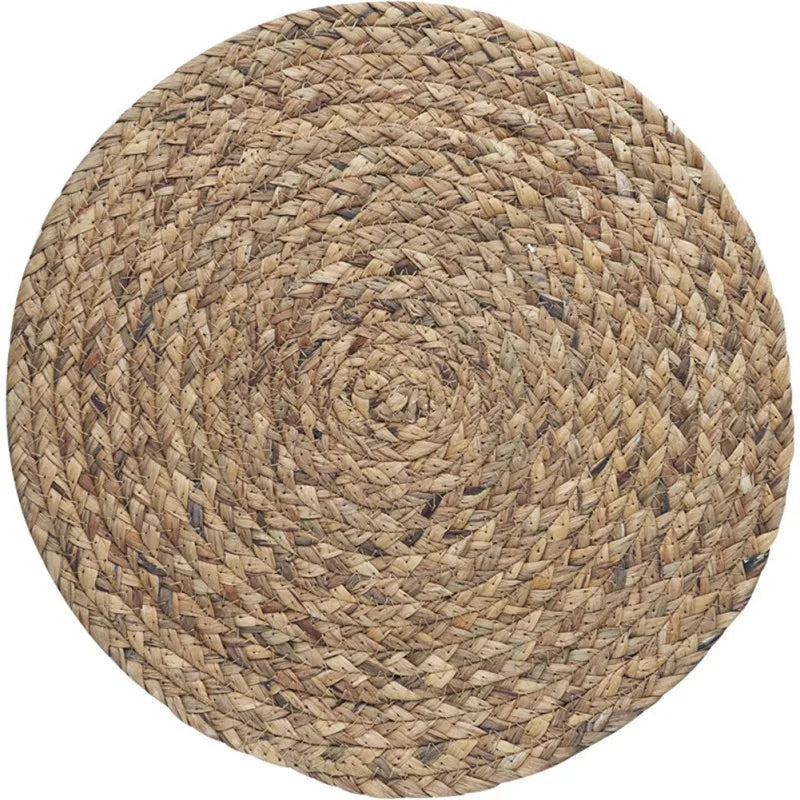 Round Natural Rattan Coasters Set